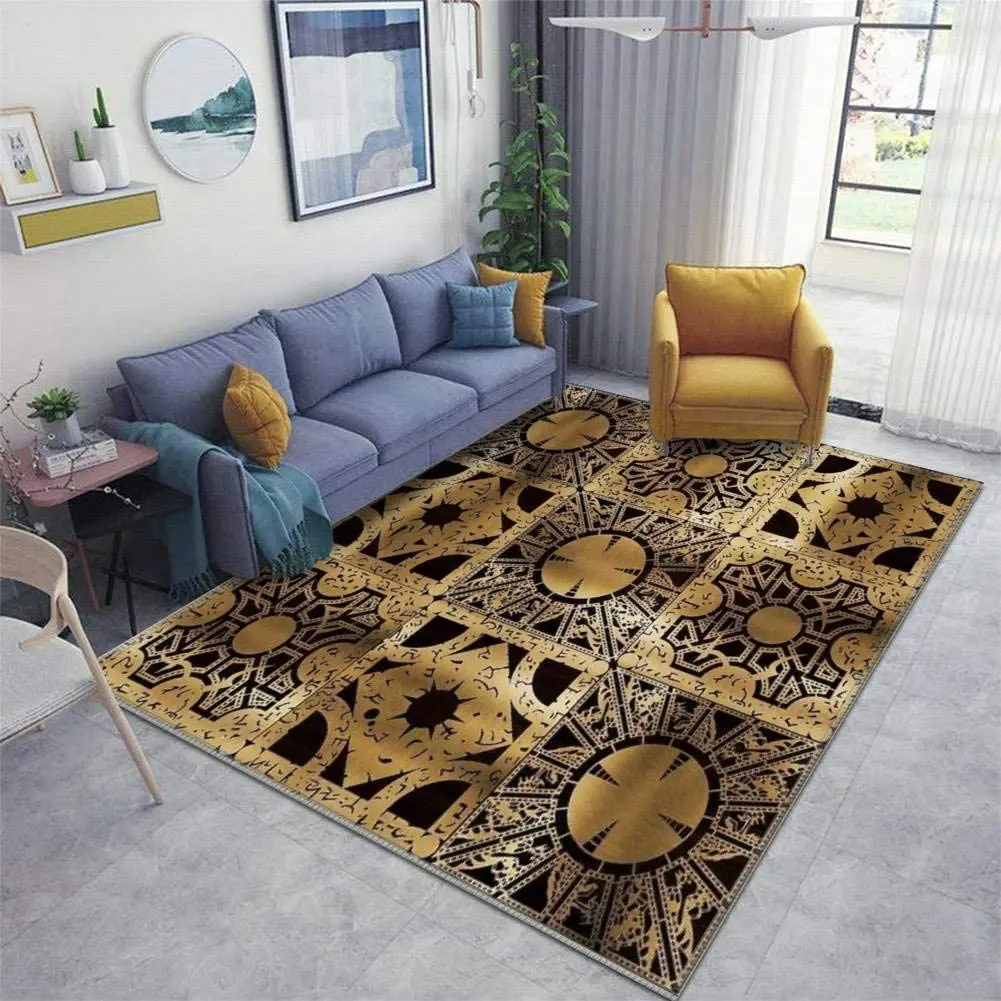 Polyester Printed Big Area Rugs for Door Kitchen Round or Square Christmas Patterns With TPR or Latex Backing for Living Room