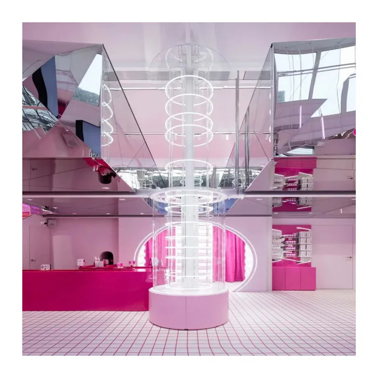 Fine Design Modern Cosmetic Shop Design Display Showcase Display Cabinet Cosmetic Boutique Design