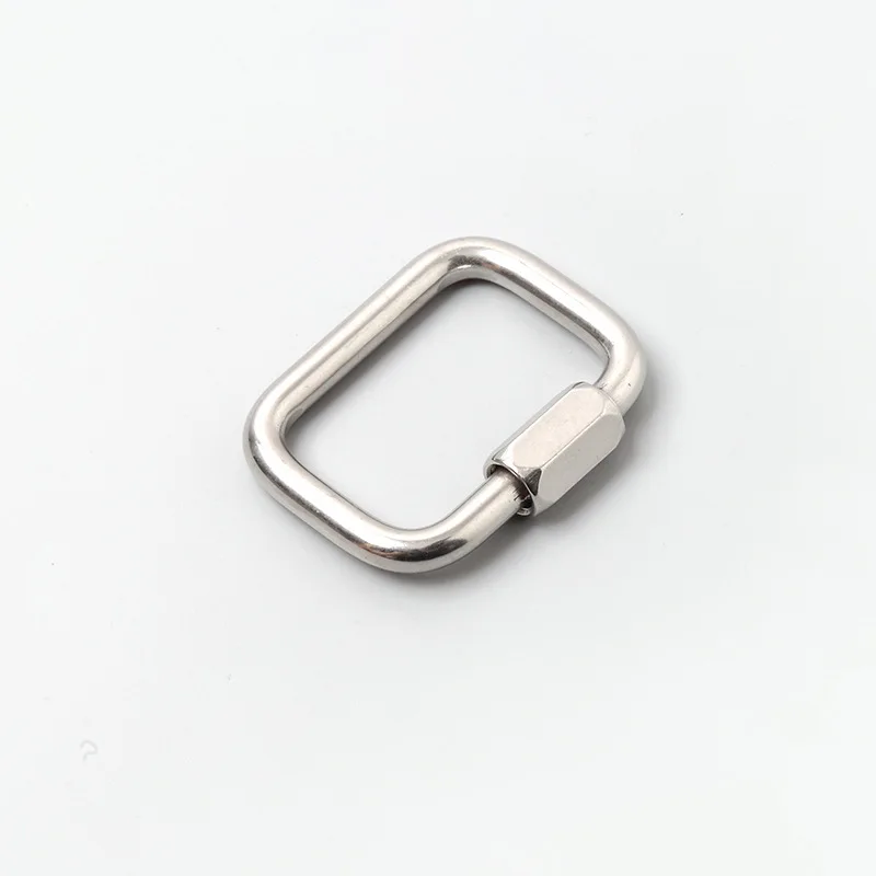 Stainless Steel 316 304 Square Quick Link Locking Carabiner Hanging Hook Buckle for Paraglider Delta Wing