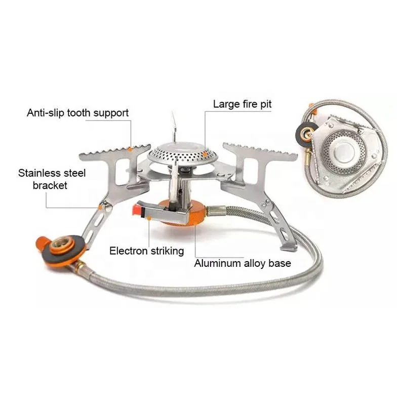 outdoor sports hiking fishing climbing picnic cooker equipment Convenient foldable portable electric ignition Camping gas stove