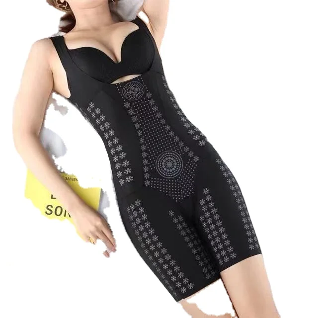 Wholesale One-Piece Body Shaping Clothes Abdomen Corsets Negative Ion Slimming Clothes Postpartum Corset Body Underwear Bodysuit