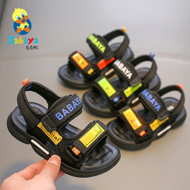 30099  Summer soft fashion sequin patchwork Kids sneaker Sandals Shoes For Children