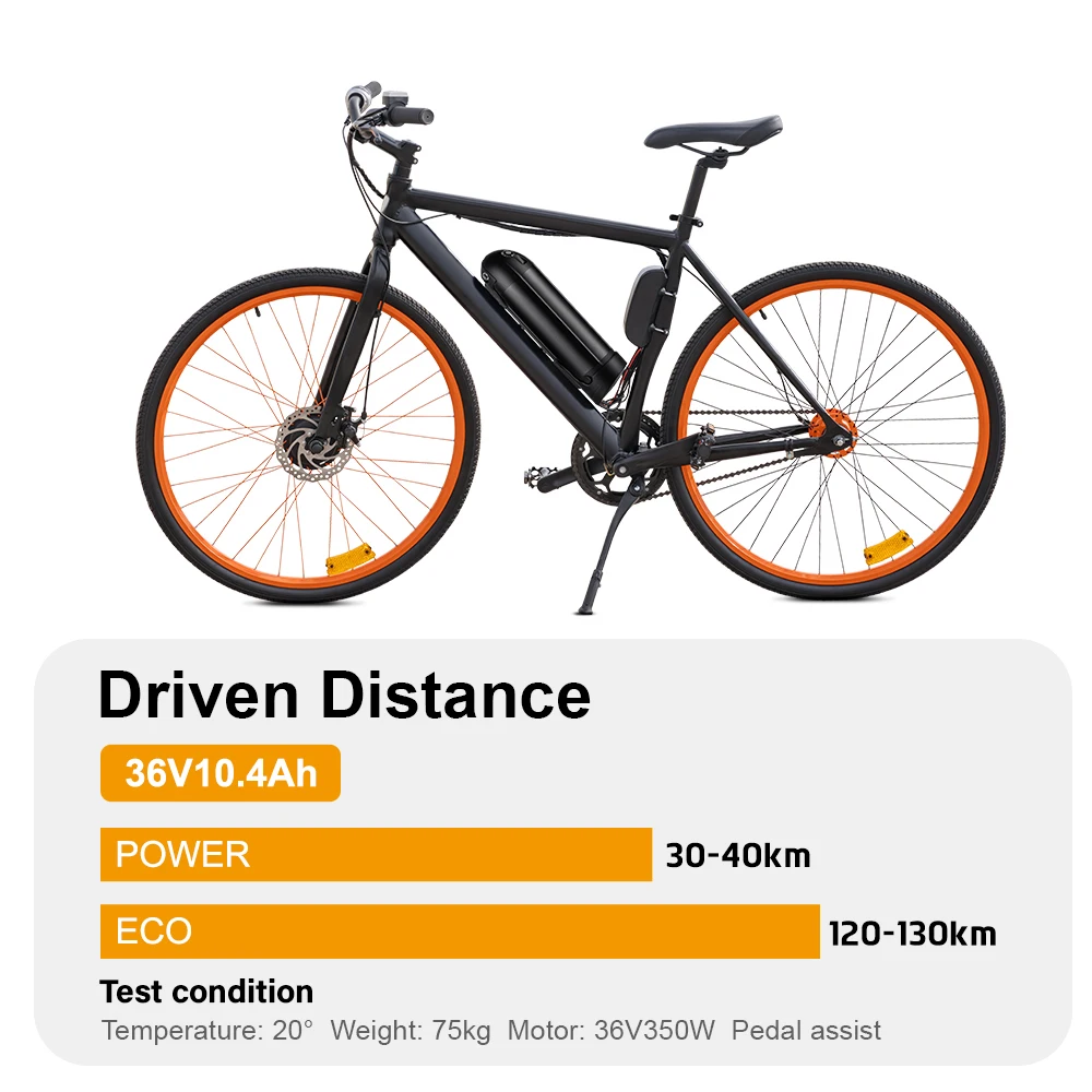 Ebike Black Water Bottle Battery 36V 10.4Ah 18650 Lithium Battery for Electric Bicycle Prophete Trio Ebike Phylion AKKU