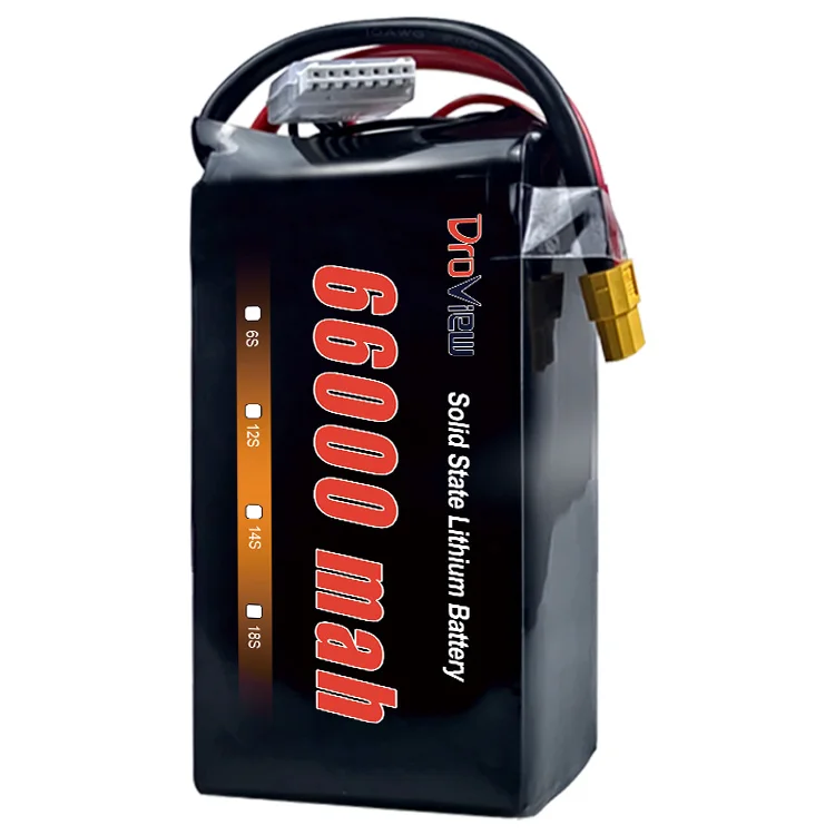 OEM 6S 12S 14S 18S 23.7V 66000mAh Solid State Battery 340wh/kg High Energy Density Agricultural UAV HV Batteries Pack for Drone