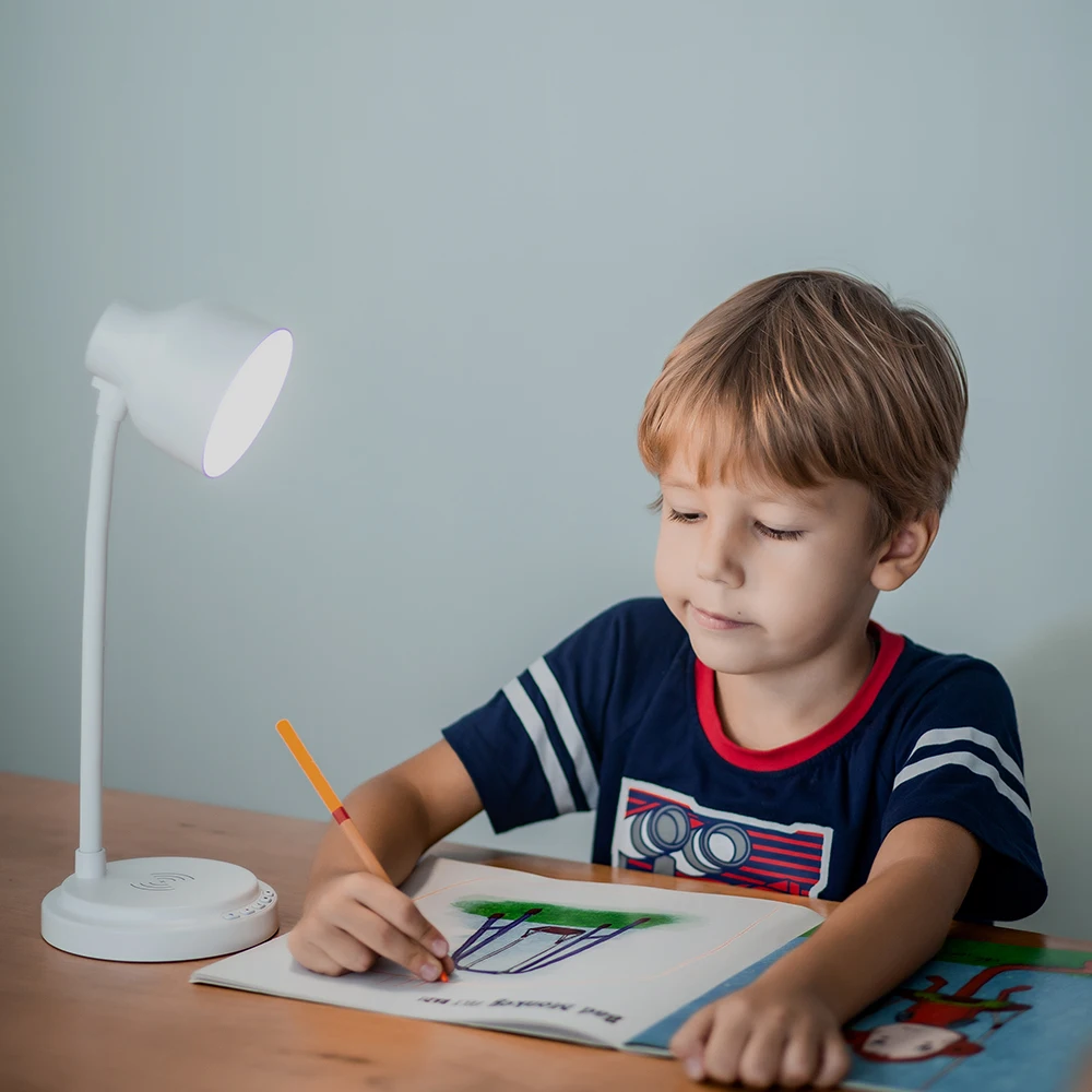 hot selling  led desk  lamp 15w wireless charging  Led Table Lamp Bl Speaker