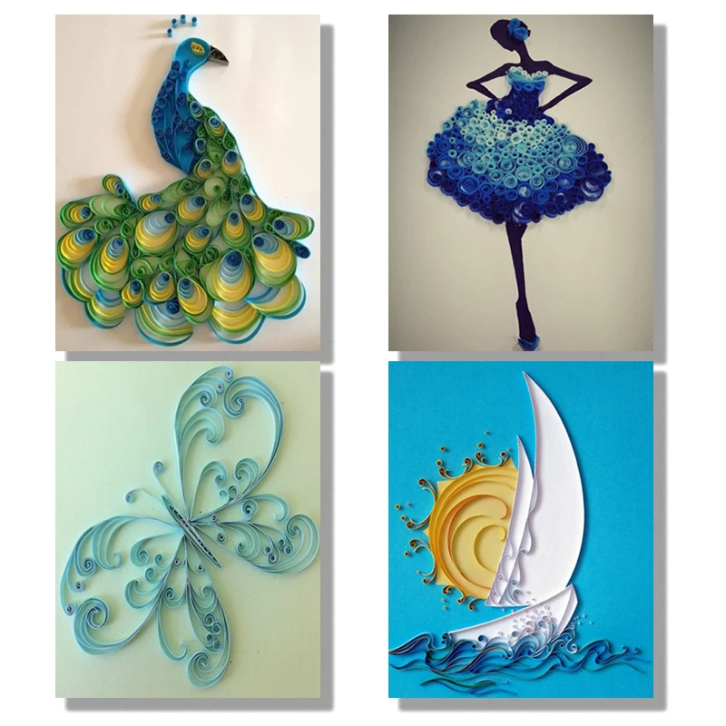 
Paper quilling tool set beginner roll paper new manual derivation drawing material package receiving box line drawing 