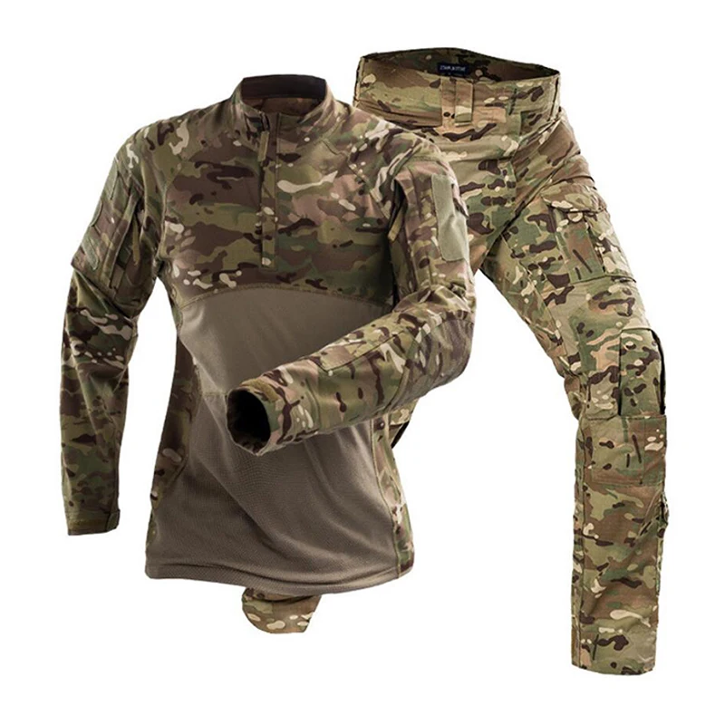 OEM Men Long Sleeve Knitted Shirt Uniform Frog Tactical Suit Custom Hot Sale Tactical Combat Uniforms Frog Suit Stylish Tactical