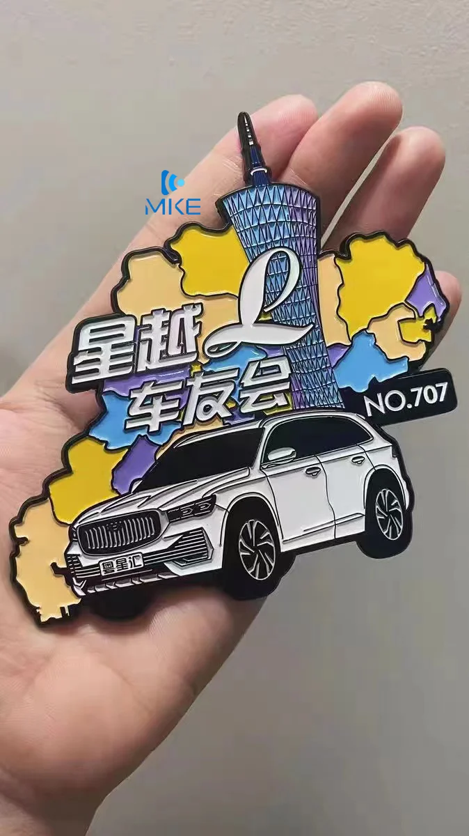 car commemorative metal badge pins backs