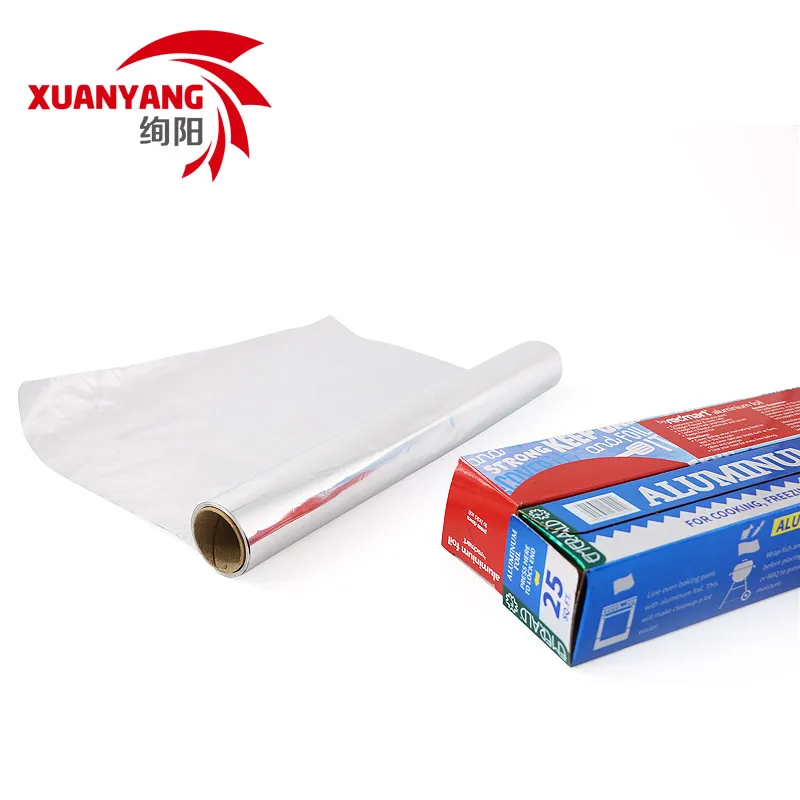 Disposable household use food packaging aluminum foil paper 8011with cutter