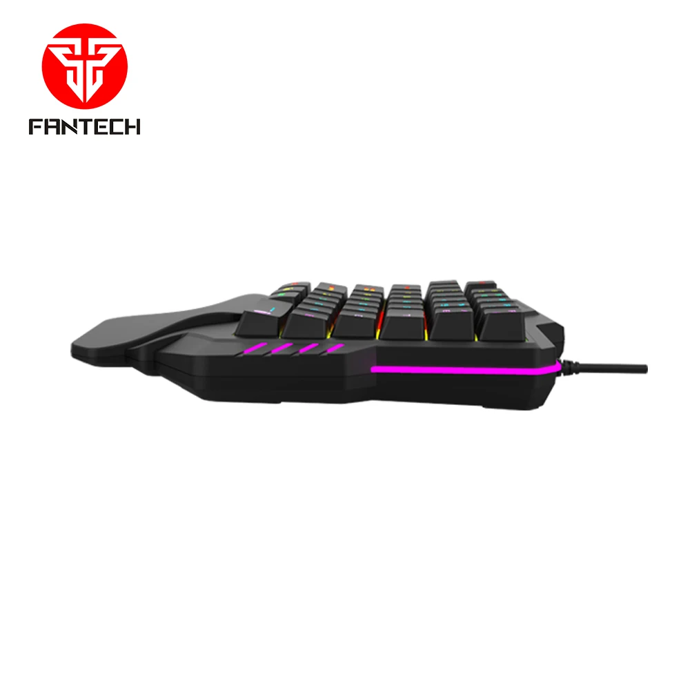 FANTECH New Arrival MINI Single Hand Membrane Gaming Keyboard K512 Double Injection keycaps 35 keys RGB lighting