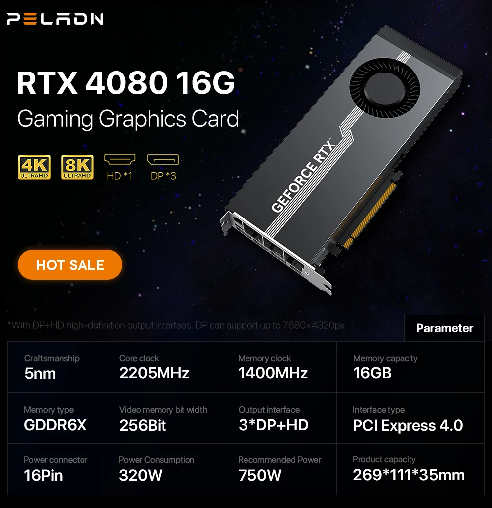 New Nvidia Geforce RTX 4080 16GB Turbo Video Card RTX 4090 4090D 24GB GDDR6X 16Pin 384-bit Founders Edition Graphics Card GPU