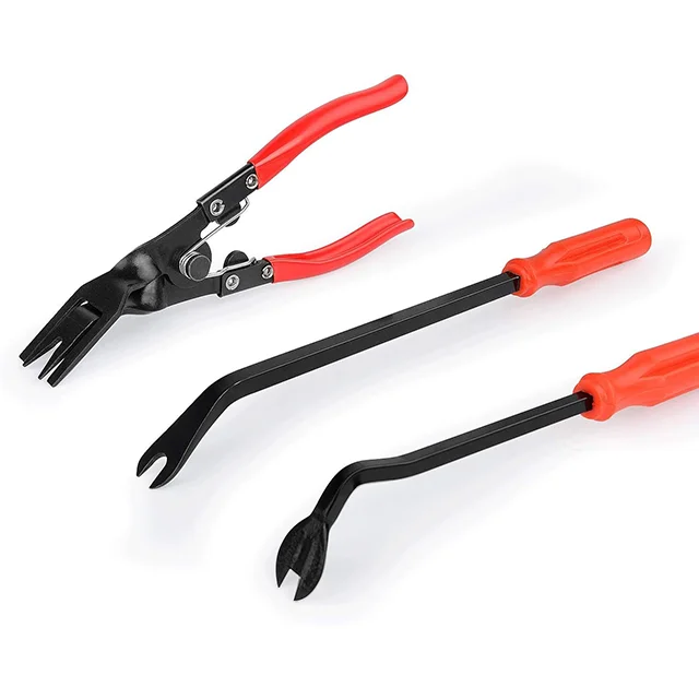 80Pcs Auto Trim Removal Kit Car Upholstery Removal Clip Pliers Tool Fastener Removal Pry Tool Set for Door Panel Fender