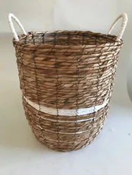 handmade Woven Water Hyacinth Basket Planter rattan Seagrass Planer for  Home Storage garden