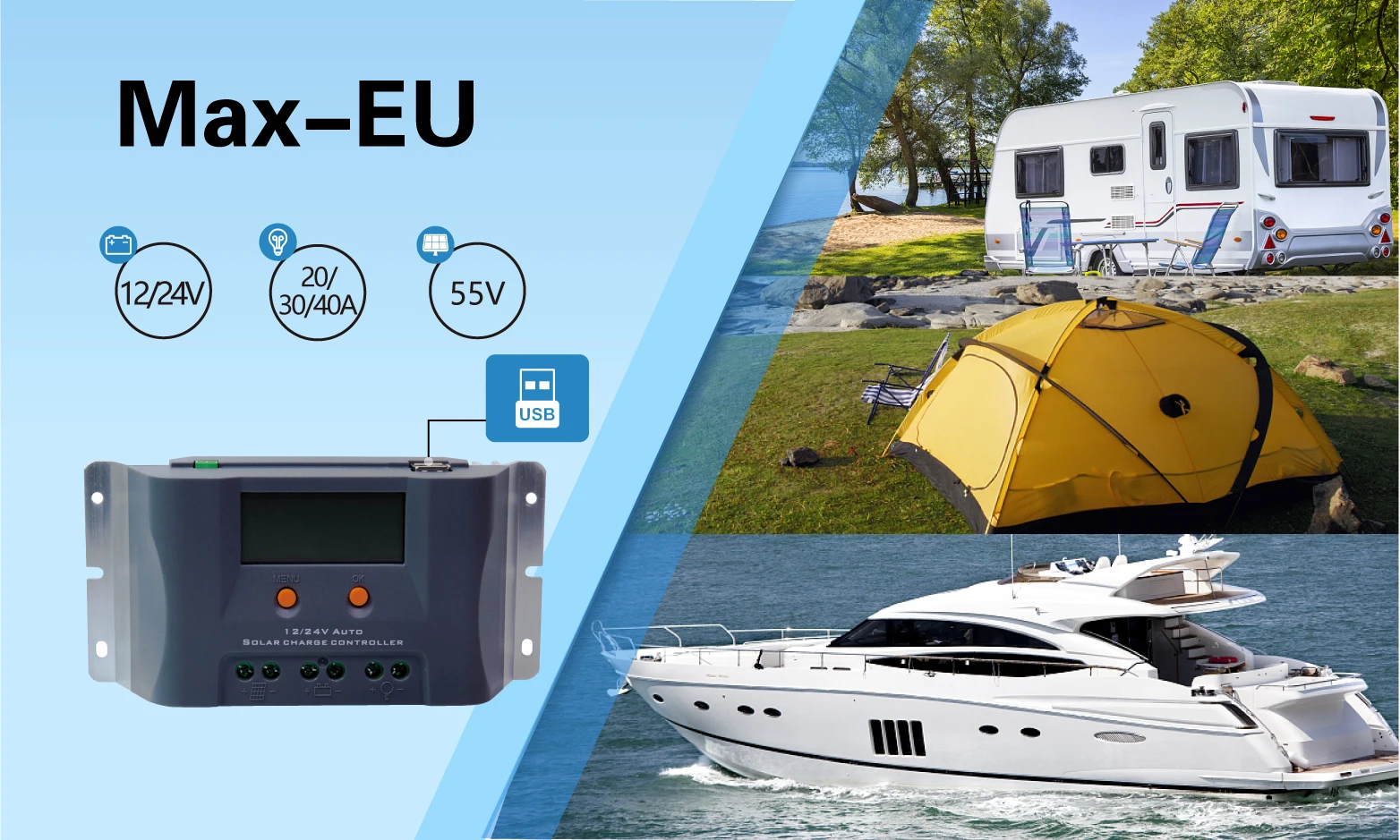 Lumiax 30A 12v 24v off grid pwm солнечное зарядное устройство контроллер для солнечной энергетической