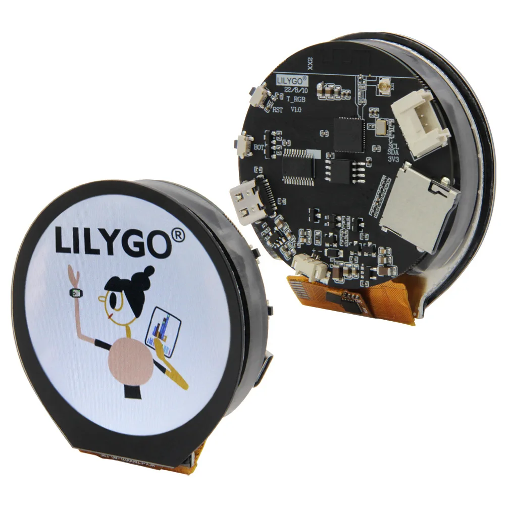 LILYGO T-RGB ESP32-S3 2.1' Round Display ST7701S LCD Touch Screen ESP32-S3R8 Development Board Support WIFI Bluetooth