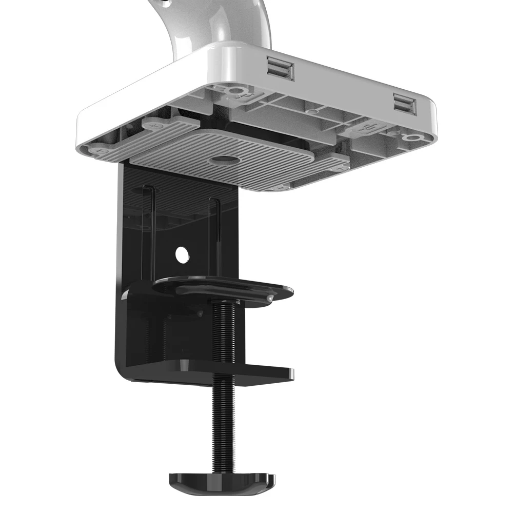 Aluminum Alloy White Game monitor stand for Computer Gas Spring Arm Monitor Mount stand