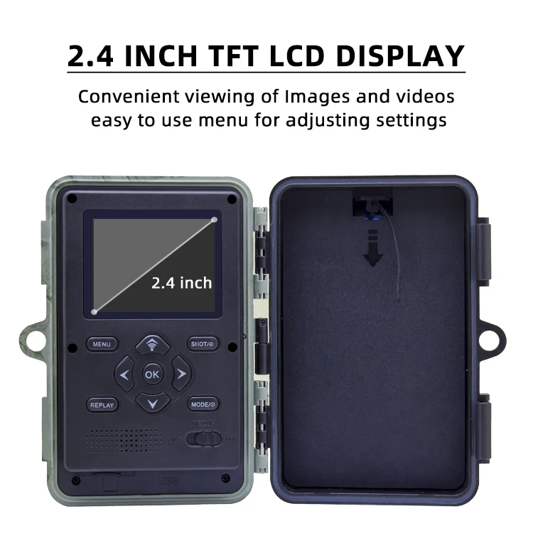 RD3019PRO 4K 30MP WiFi Control Wildlife Game Hunting Trail Camera Traps with 120 Degree Wide Angle Lens for Home Garden Security