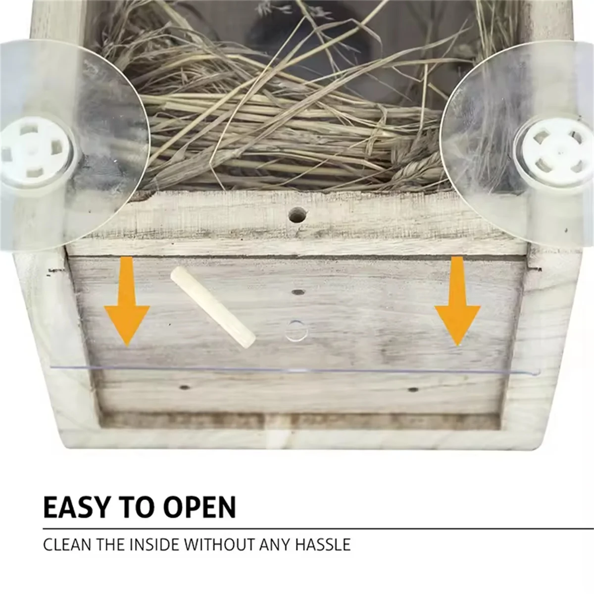 WILDMX Cute decorative wooden bird house craft bird nest, wholesale outdoor garden decoration wooden hanging bird nest house