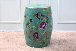 2021 wholesale classical Chinese flower and bird art porcelain garden home decoration decorative gift bar drum ceramic