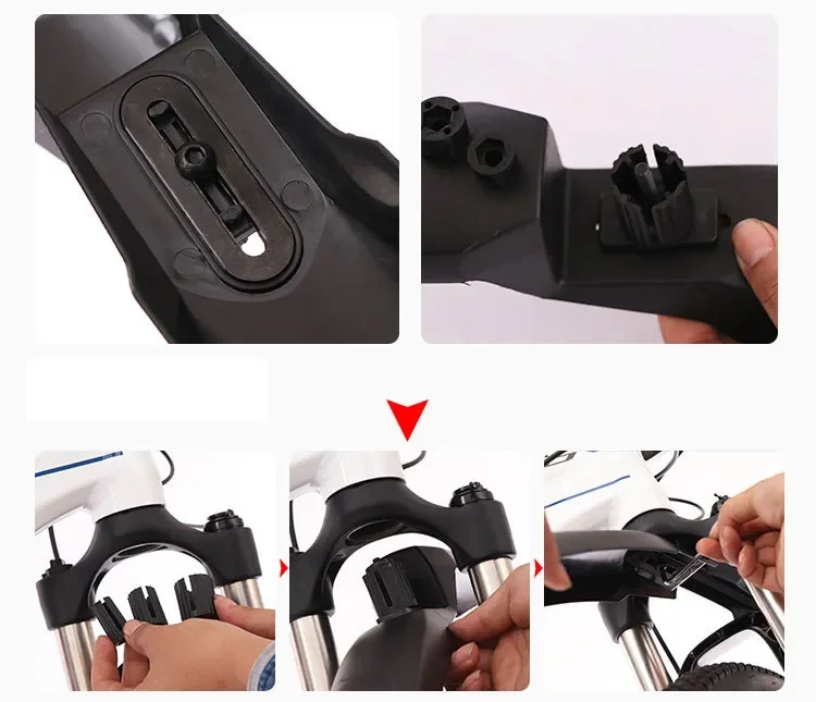 Quick Release Mountain Bike 2PCS Front Rear Cycling Bike Mudguard Wing 26 27.5 29 Inch MTB Bicycle Mudguard