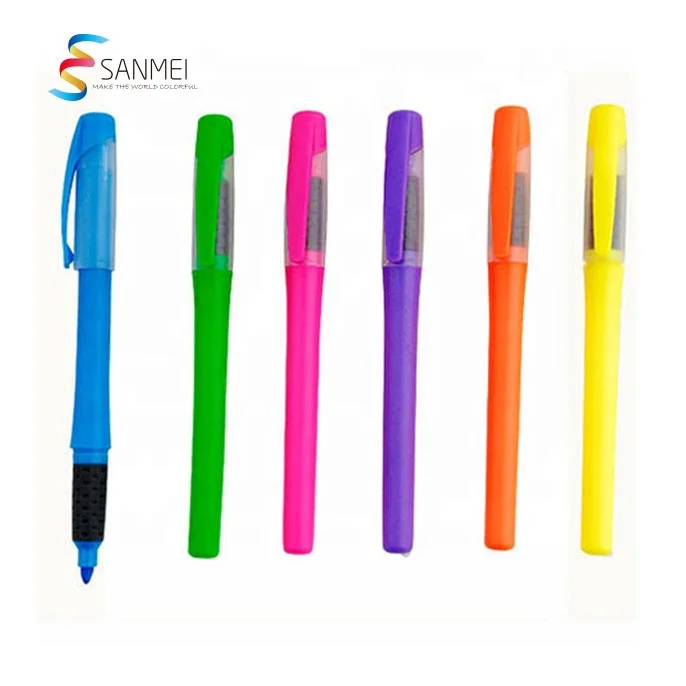 Multi Colored Kids Stationery Finger Shaped Highlighter Pen
