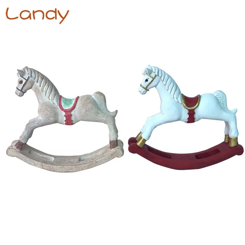 2022 новый дизайн, полимерная статуя лошади-качалки Landy 7,5 дюйма для украшения дома