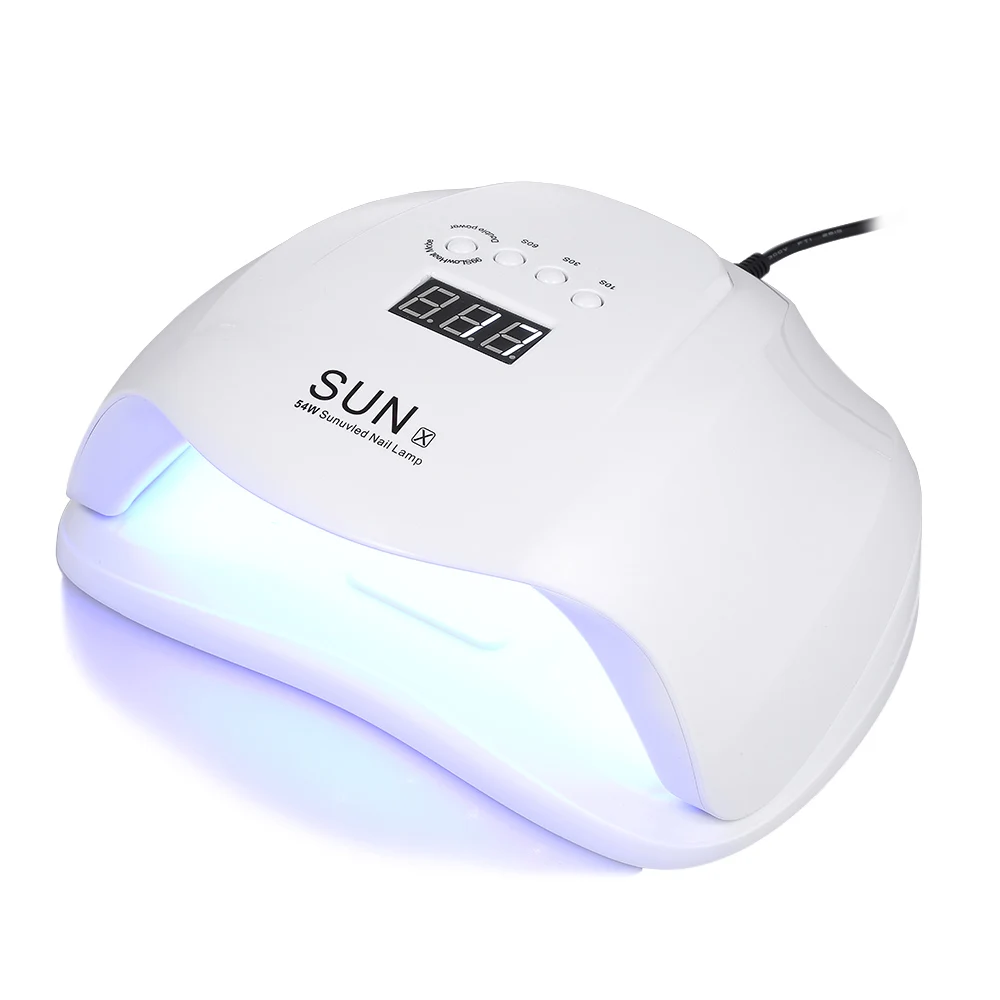 ND009 SUN X 54W Nail Dryer Dual UV LED  Lamp for Gel Polish Curing Light with Bottom 30s/60s Timer manicure tools