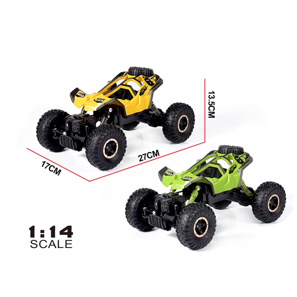 
Newest 1:14 scale 4WD RC climbing car model 4x4 electric rock crawler vehicle radio control toys 