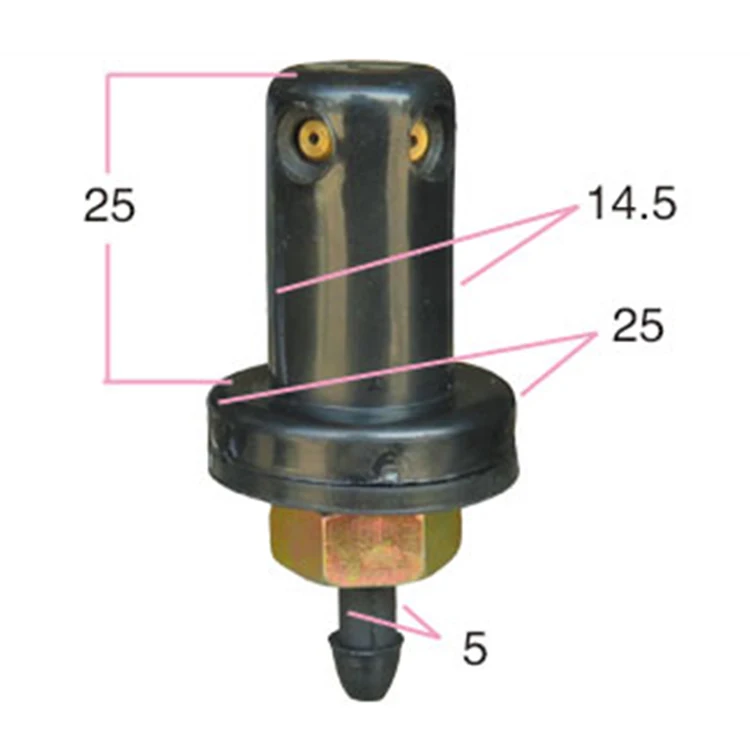 Universal Windshield Wiper Washer Water Nozzles Replaces OEM Spray Jet Kit