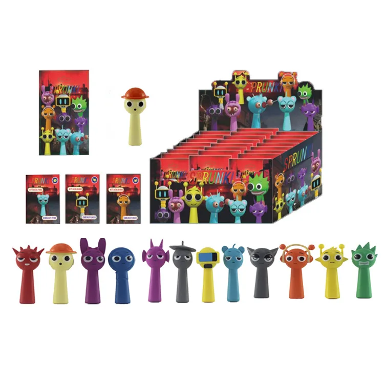 Sprunki Action Figures, Figure Toys Dolls for Kids Action Figures Toys Set Sprunki Rhythm box blind bag