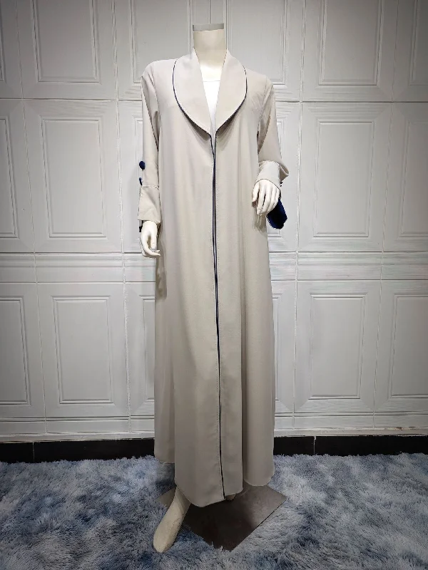 Manufacturer dubai new fashion 2024 islamic front open abaya kimono arabic style dubai muslim abaya maxi dress ladies muslim