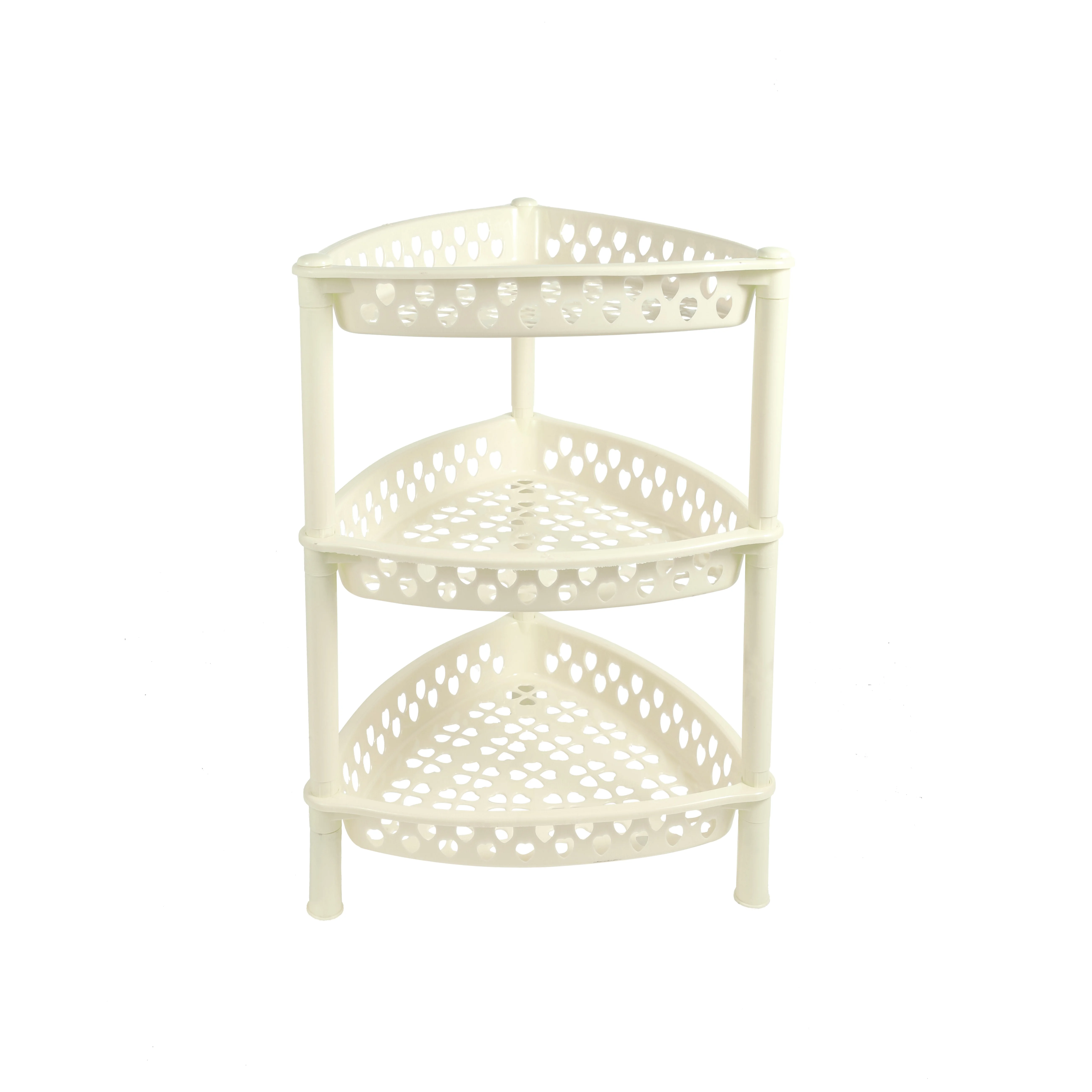 House collection 3-Tier corner plastic storage shelf basket fruit vegetables holders & racks for kitchen