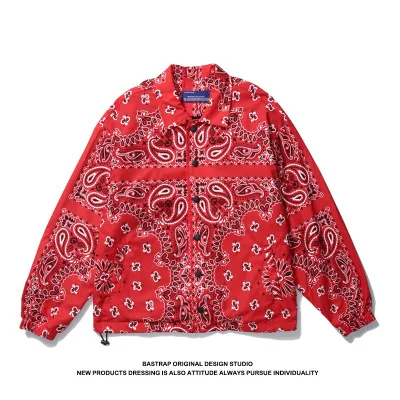 2020 autumn retro paisley bandana print jacket long-sleeved brand paisley jacket new fashion