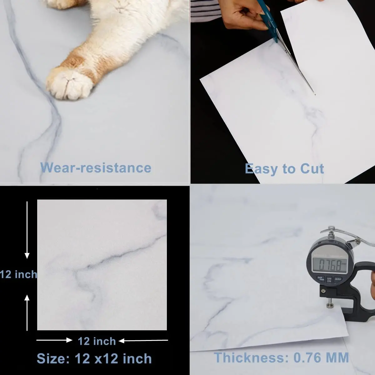 Vinyl Flooring Peel and Stick Waterproof and Durable Floor Tile Foldable and Removable Flooring Tiles