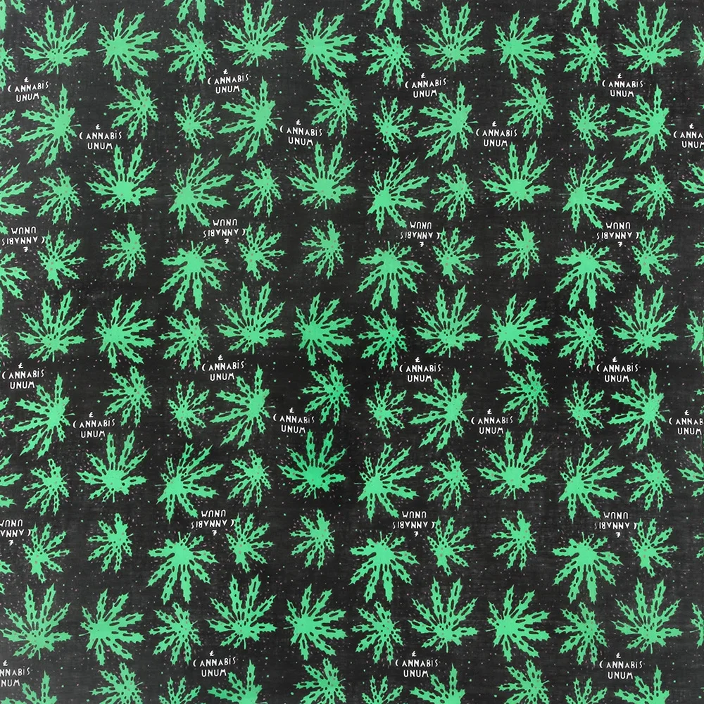 Hot Sale Hip Hop Square Scarf Reggae Jamaica custom 100% cotton Sports custom Bob Marley headwear classic Green Weed bandanas