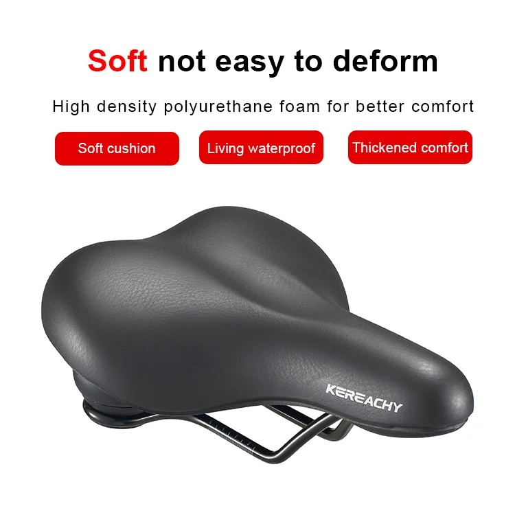 KEREACHY  Factory Direct Sales bicycle parts bicycle seat cushion PVC leather surface road mountain bike seat cushion saddle
