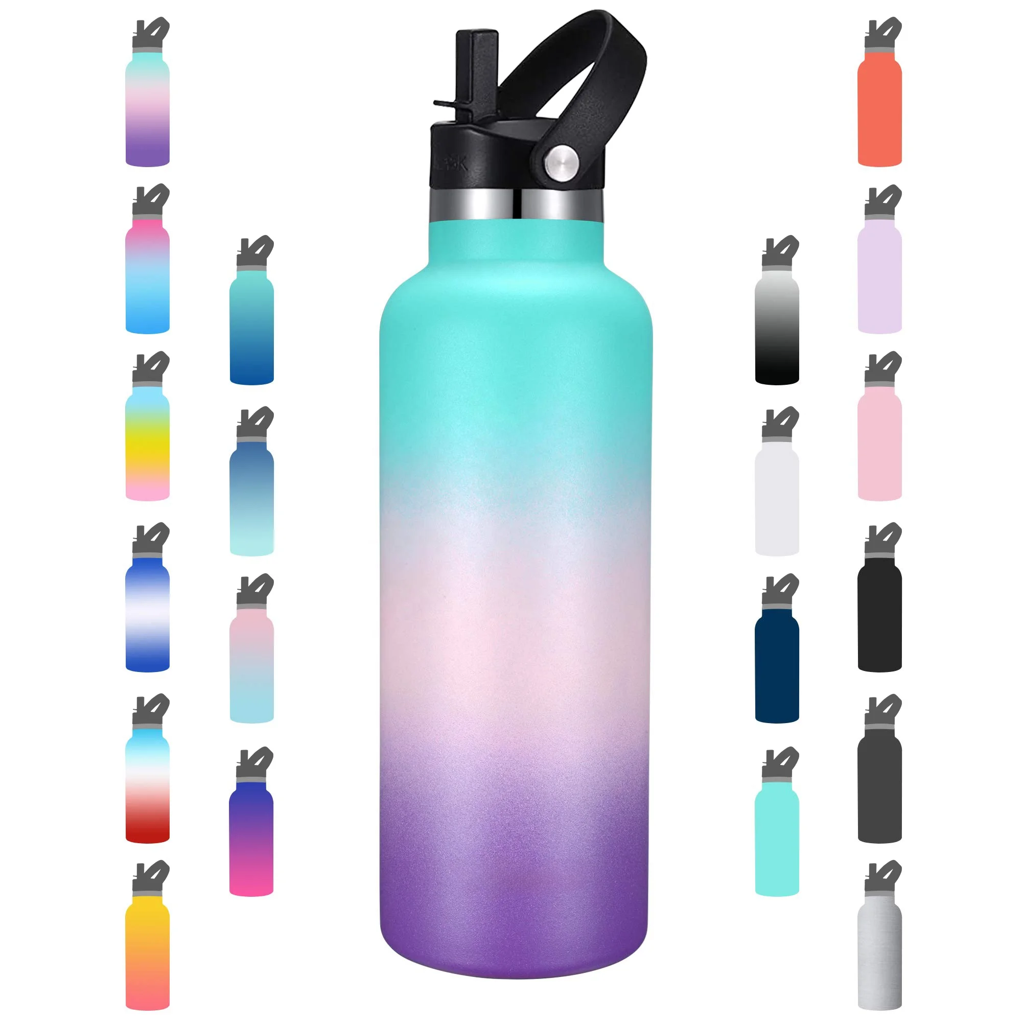 Trending Products 2023 New Arrivals Iron Flask 22oz Leakproof Bpa Free 650ml Stainless Steel Colourful Water Bottle With Handle