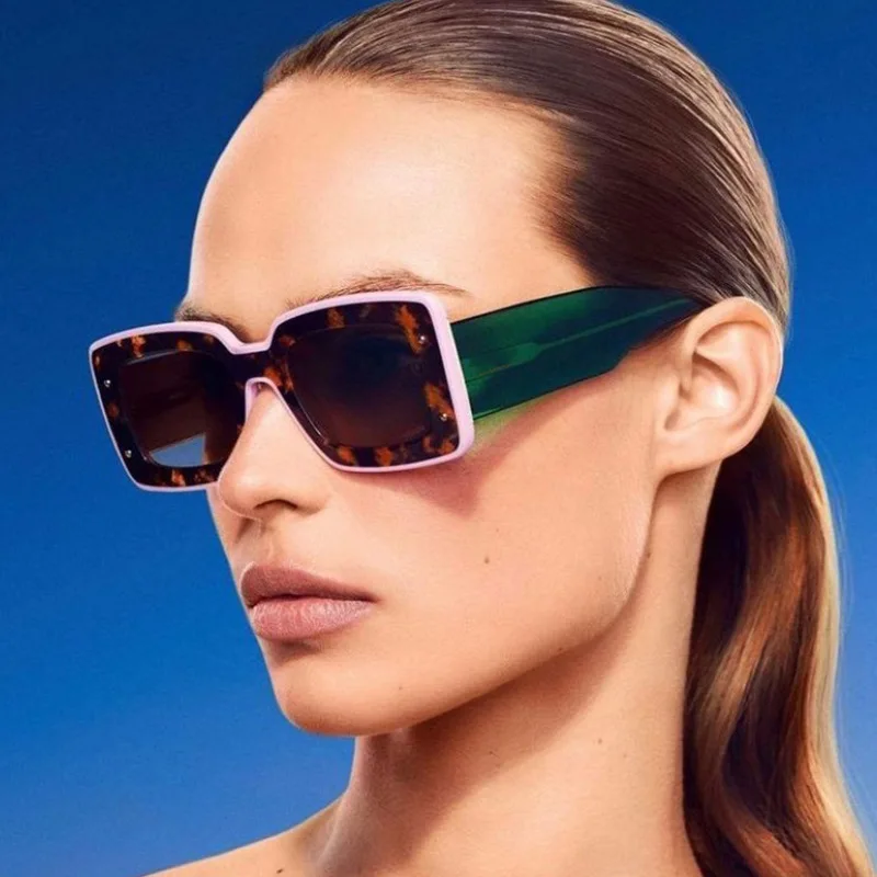 HW011 2022 Fashion Vintage Brand Designer Oversized Square Shades large frame Square Sun glasses Men Women Sunglasses