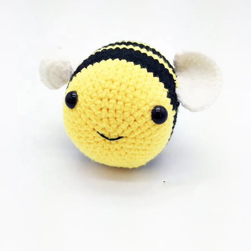 Wholesale 13cm Crochet Fuzzy Bee Weaving Gifts Ornaments