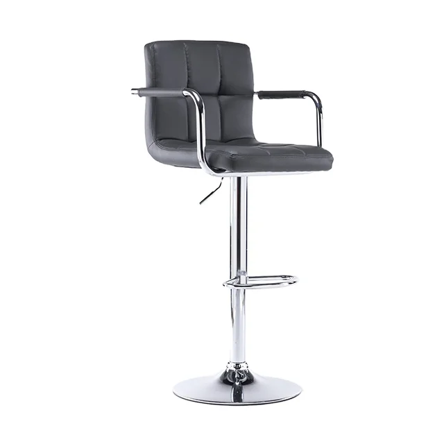 Modern Swivel with Back Adjustable Hydraulic Fashion Leather Coffee Chairs Bar Stools