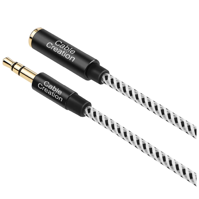 CableCreation 3.5mm Male to Female Stereo Audio extend Cable Adapter with Gold Plated Connector 15 Feet