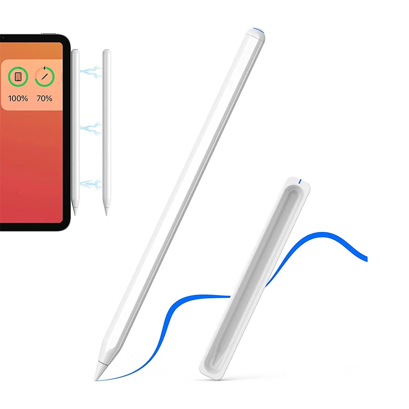 New Design Magnetic Suction Smart Pen Breathing Led indicator Wireless Stylus with Charging Stand for iPad