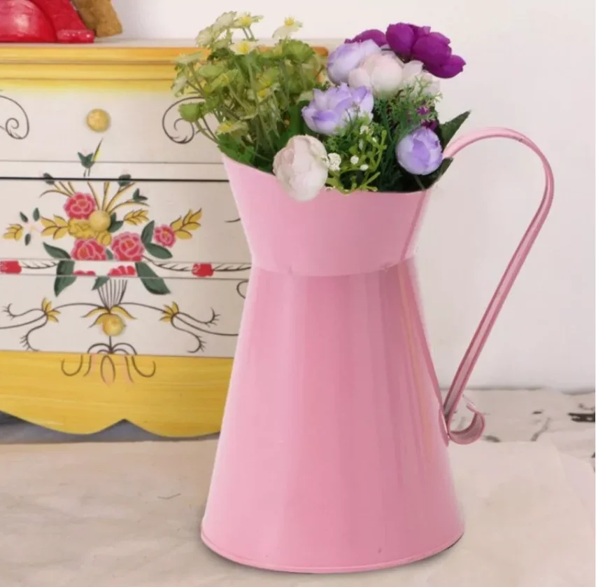 Powder coated Metal Flower Pot for Planter Centerpieces Wrought Iron dry Flower vase Floral Wedding party