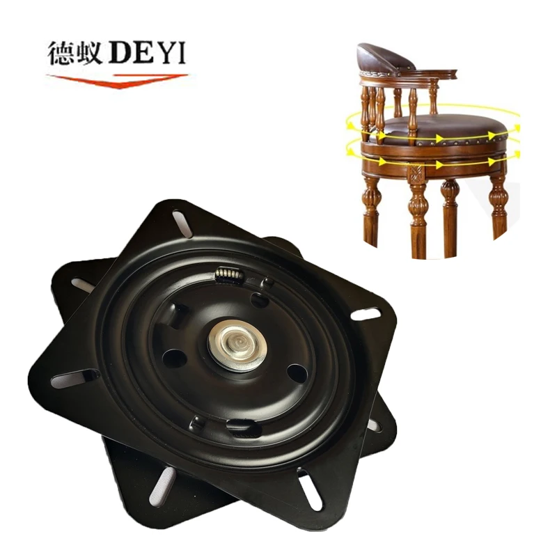 Furniture hardware 6-inch reset rebound swivel chair turntable can be 90-180 degrees automatic return bar chair turntable