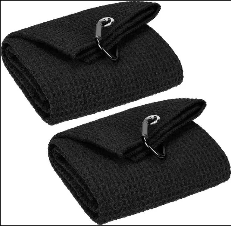 Custom Microfiber Waffle Golf Towel Personalized Carabiner Custom Logo  Sublimate Sports Towels Quickdrying Towel