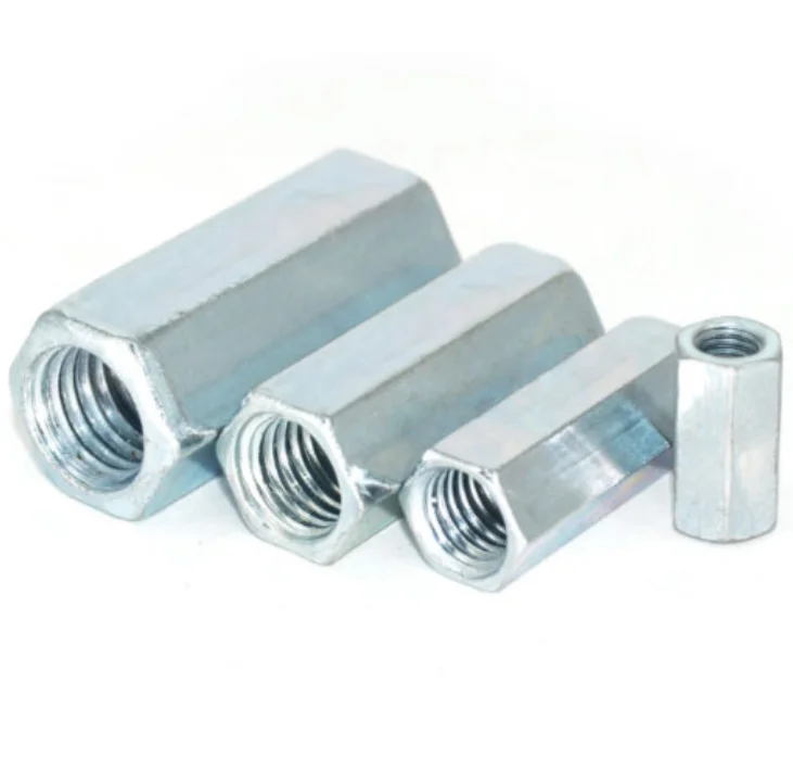 
DIN6334 stainless steel hexagon long nut Hexagon coupling nuts 