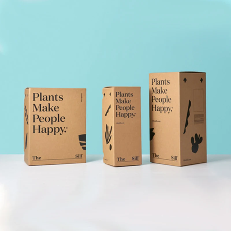 Eco friendly custom potted packaging plant shipping box live plant shipping box for plant