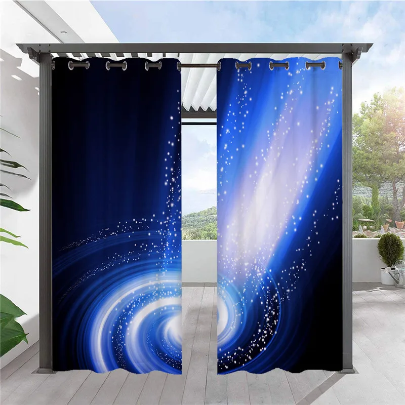 3D Digital Personalized Customized Curtain Outdoor Waterproof Shading To Map Customize Starry Sky Series Curtain Fabric