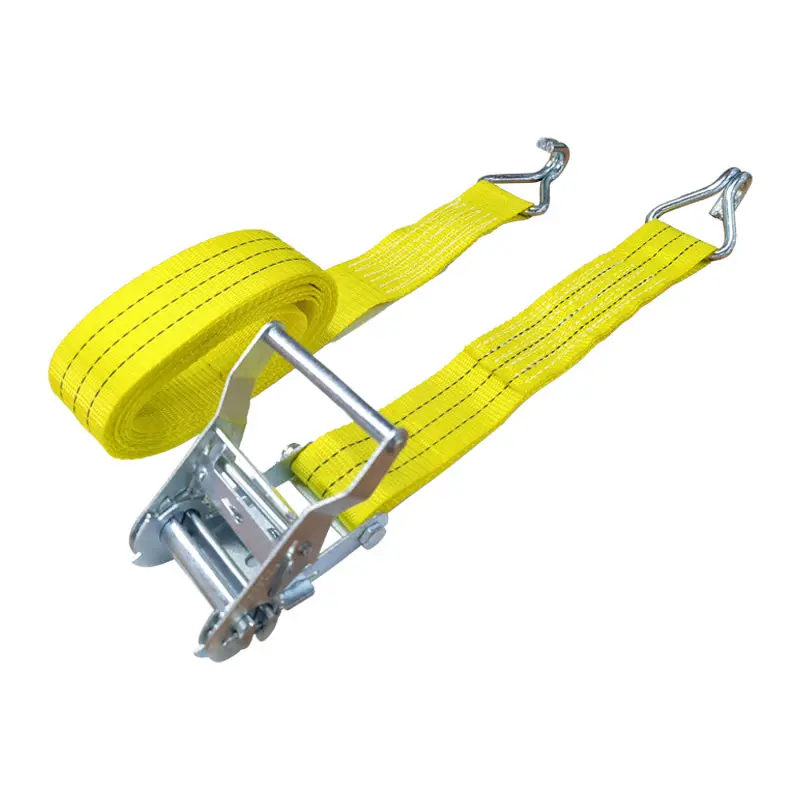 Hot Sell truck Rachet Tie Down Strap 2 inch 2Ton White zinc handle J hook heavy duty ratchet straps
