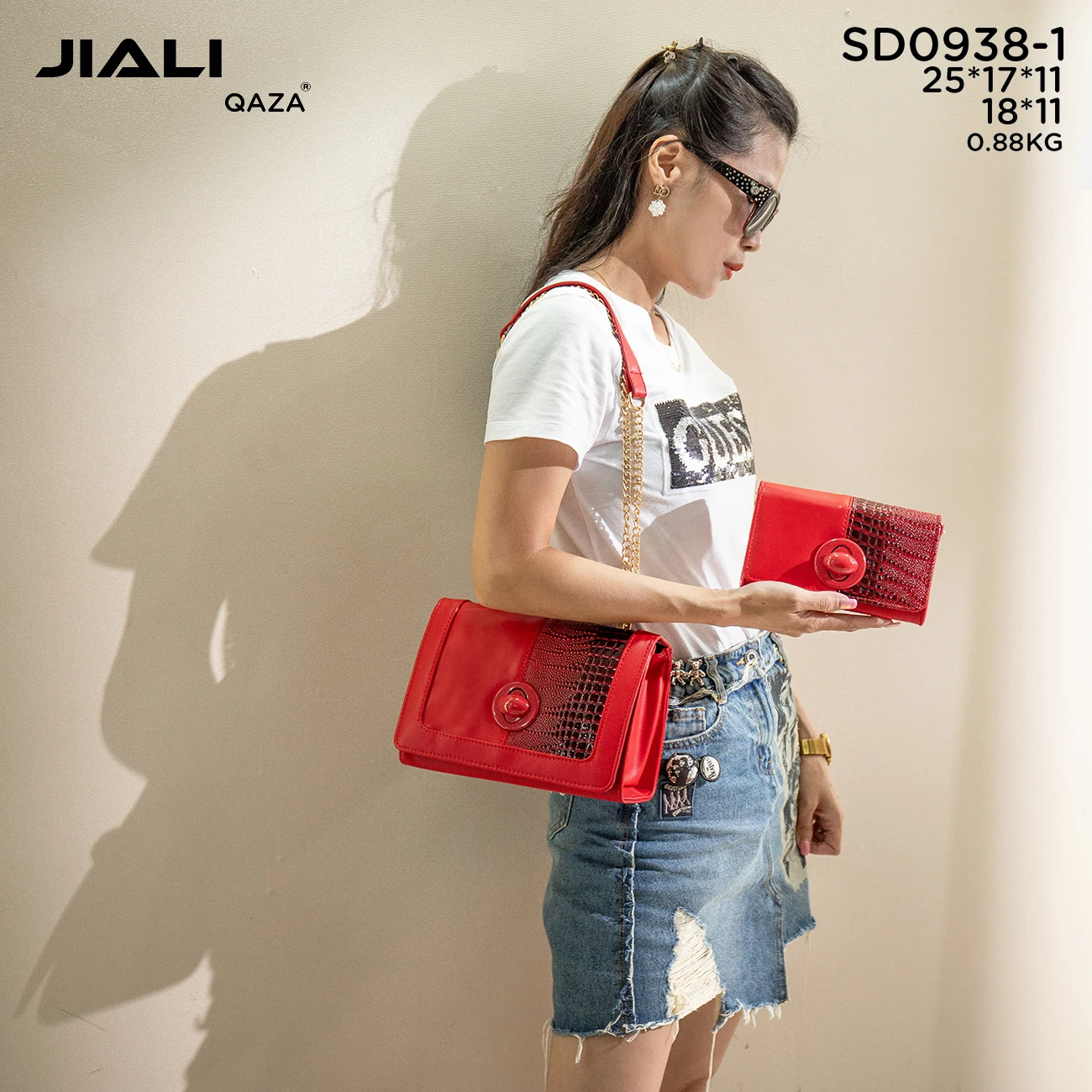 Factory low price wholesale luxury shoulder wallet women 2023 new fashion leather ladies messenger bags set two pieces